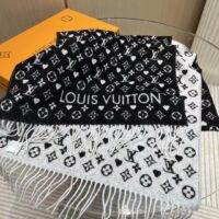 Louis Vuitton Unisex LV Game On Scarf Black Allover Monogram MP2907 (4)