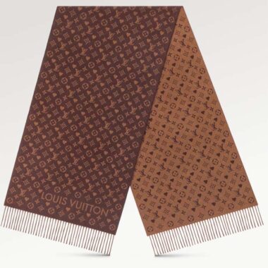 Louis Vuitton Unisex LV Game On Scarf Brown Allover Monogram M77377