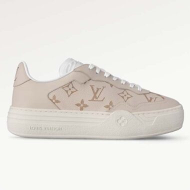 Louis Vuitton Unisex LV Groovy Sneaker Beige Patent Monogram Canvas 1ACSVV