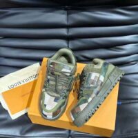 Louis Vuitton Unisex LV Trainer Maxi Sneaker Khaki Green Calf Leather 1ACNCZ (4)