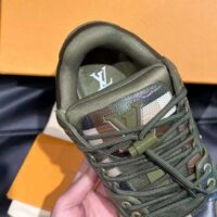 Louis Vuitton Unisex LV Trainer Maxi Sneaker Khaki Green Calf Leather 1ACNCZ (4)