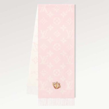 Louis Vuitton Unisex Precious Dragon LV Essential Scarf Pink Wool M79522