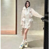 Louis Vuitton Women LV 3D Malletage Print Pajama Jacket Silk (1)