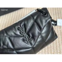 Saint Laurent YSL Women Puffer Small Nappa Leather Black Lambskin