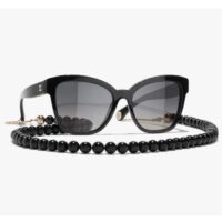 Chanel Women CC Square Sunglasses Acetate Black Ref.5487 C622S8, A71510 X02016 S2218 (8)