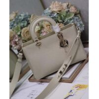 Dior Women CD Medium Lady D-Sire My ABCDior Bag Powder Beige Bull Leather (4)