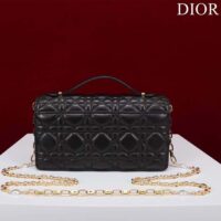 Dior Women CD My Dior Mini Bag Black Cannage Lambskin (10)