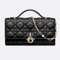 Dior Women CD My Dior Mini Bag Black Cannage Lambskin (10)