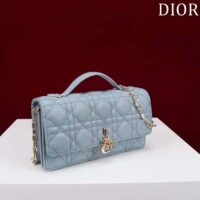 Dior Women CD My Dior Mini Bag Cloud Blue Cannage Lambskin (1)