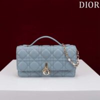 Dior Women CD My Dior Mini Bag Cloud Blue Cannage Lambskin (1)