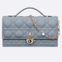 Dior Women CD My Dior Mini Bag Cloud Blue Cannage Lambskin (1)