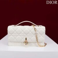 Dior Women CD My Dior Mini Bag Latte Cannage Lambskin (6)