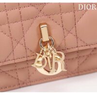 Dior Women CD My Dior Mini Bag Rose Des Vents Cannage Lambskin (4)