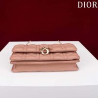 Dior Women CD My Dior Mini Bag Rose Des Vents Cannage Lambskin (4)