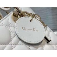 Dior Women CD Small Lady Dior Bag Latte Grained Cannage Calfskin (5)