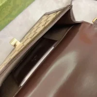 Gucci Unisex Luce Mini Shoulder Bag Beige Ebony Original GG Canvas (2)