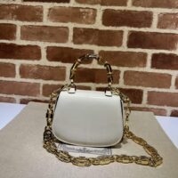 Gucci Women GG Gucci Bamboo 1947 Super Mini Bag Light Beige Leather (8)