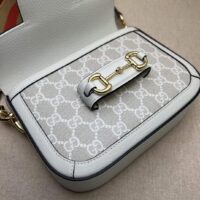 Gucci Women Gucci Horsebit 1955 GG Mini Bag Beige White GG Supreme Canvas (2)