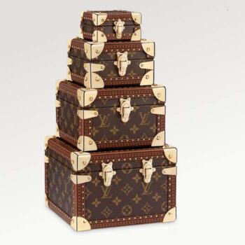 Louis Vuitton LV Unisex Pyramid Trunk Brown Monogram Coated Canvas M10052