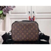 Louis Vuitton LV Unisex S Lock Messenger Monogram Macassar Coated Canvas M45806 (5)