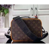 Louis Vuitton LV Unisex S Lock Messenger Radiant Sun Monogram Macassar Coated Canvas M46688 (9)