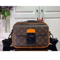 Louis Vuitton LV Unisex S Lock Messenger Radiant Sun Monogram Macassar Coated Canvas M46688 (9)