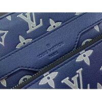 Louis Vuitton LV Unisex Trio Messenger Ink Blue White Monogram Shadow Calf Leather M24753 (1)