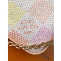 Louis Vuitton LV Women Pochette Accessoires Peach Pink Damier Coated Canvas N40642 (3)