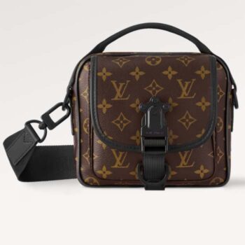 Louis Vuitton Unisex LV Quest Messenger Monogram Macassar Coated Canvas Cowhide-Leather M46973