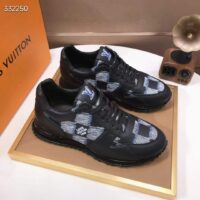 Louis Vuitton Unisex LV Run Away Sneaker Black Damier Calf Leather Rubber 1ACGAL (6)