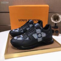 Louis Vuitton Unisex LV Run Away Sneaker Black Damier Calf Leather Rubber 1ACGAL (6)