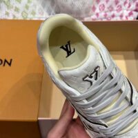 Louis Vuitton Unisex LV Trainer Sneaker White Monogram-Embossed Calf Leather 1ACR5K (10)