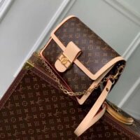 Louis Vuitton Women LV Dauphine Soft GM Brown Monogram Coated Canvas M47149 (8)