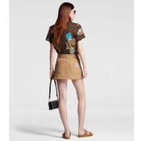 Louis Vuitton Women LV Flight Mode Elysee Palace T-Shirt Cotton Dark Brown 1A (2)