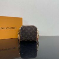 Louis Vuitton Women LV Just In Case Monogram Coated Canvas Padlock Key bell M47096 (8)