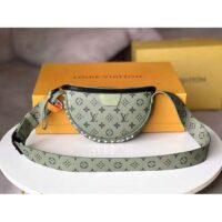 Louis Vuitton Women LV Moon Crossbody Khaki Green Vermillion Red Monogram Canvas M23838 (5)