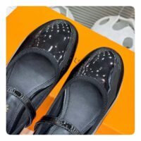 Louis Vuitton Women Romy Flat Ballerina Black Lambskin Leather LV Twist 1ACUKM (9)