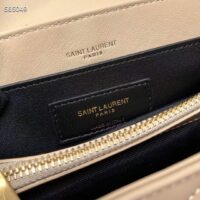 Saint Laurent YSL Women Toy Loulou Quilted Leather Beige Calfskin Leather Brass (5)