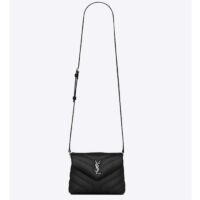 Saint Laurent YSL Women Toy Loulou Quilted Leather Black Calfskin Leather Silver (6)