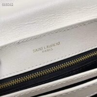 Saint Laurent YSL Women Toy Loulou Quilted Leather White Calfskin Leather Brass (7)