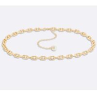 Dior CD Women 30 Montaigne Jolie Chain Belt Gold White Resin Pearls 10 MM (2)