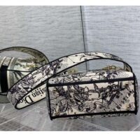 Dior CD Women Medium Lady D-Lite Bag Latte Black Toile de Jouy Zodiac Embroidery (9)