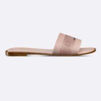 Dior Unisex CD Dway Slide Nude Calfskin Embroidered Cotton (9)