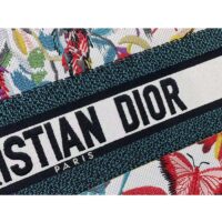 Dior Unisex Large Dior Book Tote White Multicolor Toile De Jouy Fantastica Embroidery (6)