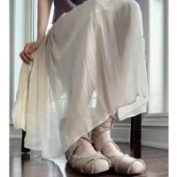 Dior Women CD Dior Songe Ballet Flat Nude Fringed Grosgrain (16)