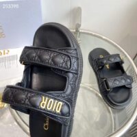 Dior Women CD Dioract Sandal Black Quilted Cannage Calfskin Reference KCO005CQC_S900 (3)