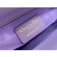 Dior Women CD Mini Lady Dior Bag Lilac Cannage Lambskin (8)