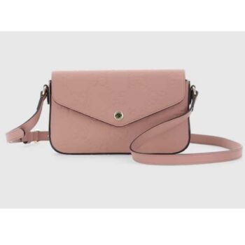 Gucci Women GG Super Mini Shoulder Bag Rose Beige GG Leather Magnetic Closure