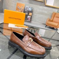 Louis Vuitton LV Unisex Major Loafer Moka Brown Damier Glazed Calf Leather Micro 1AC5XW (9)