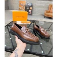 Louis Vuitton LV Unisex Major Loafer Moka Brown Damier Glazed Calf Leather Micro 1AC5XW (9)